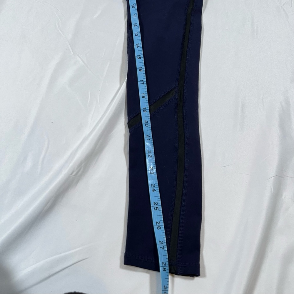 ALO Yoga Women’s Leggings Mesh Athletic‎ Workout Navy Blue Size S - Picture 7 of 8